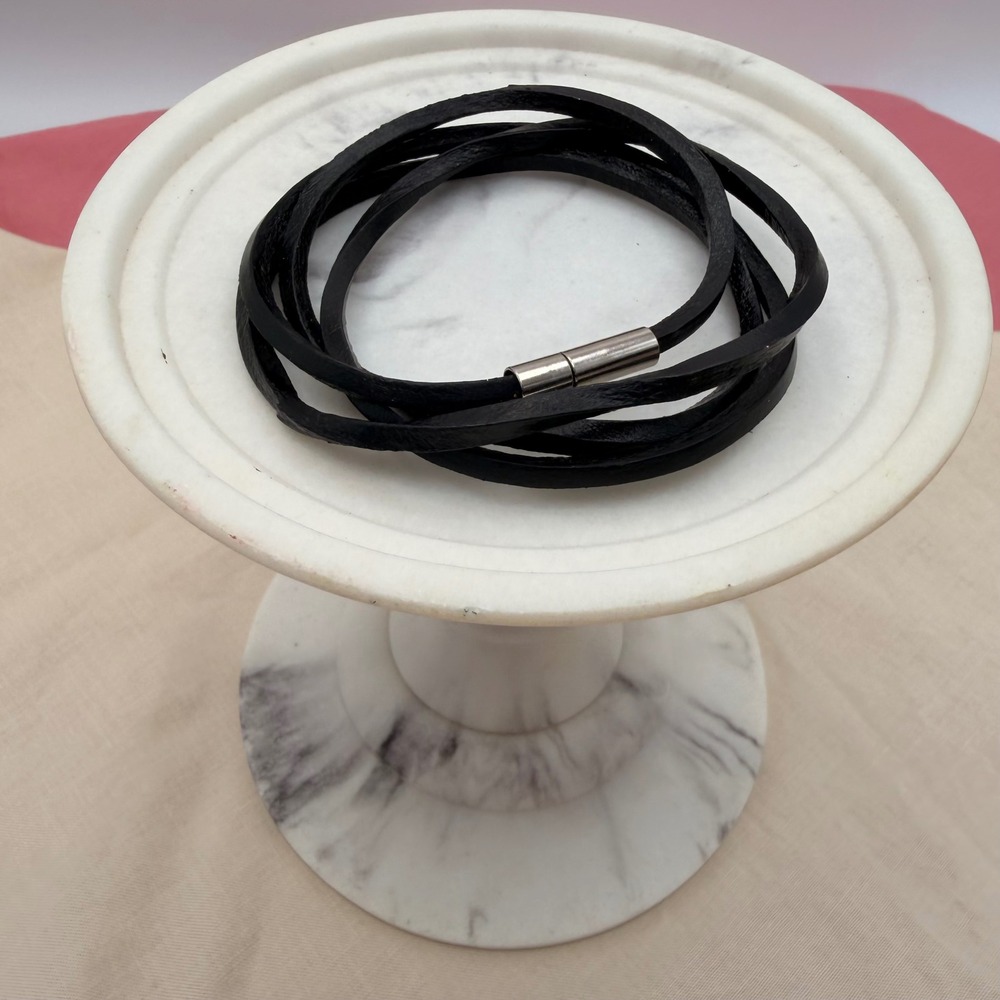 Unbranded Black Wrap Bracelet Multi Strand Magnetic Clasp Unisex Jewelry